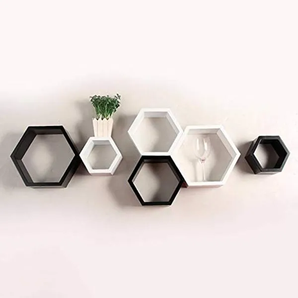 Premium_Quality_Hexagon_Floating_Wall_Shelves