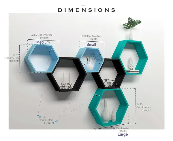 Premium_Quality_Hexagon_Wall_Shelf_With_6_Shelves
