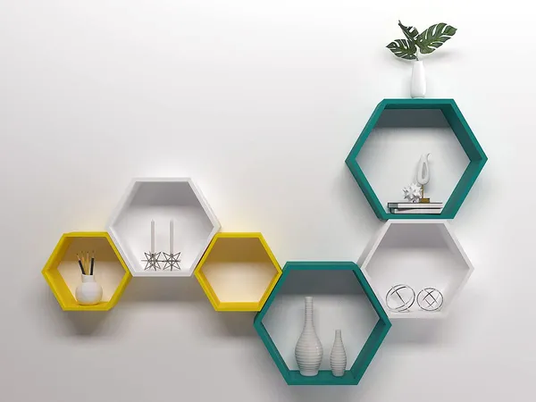 Premium_Quality_Hexagon_Wall_Shelf