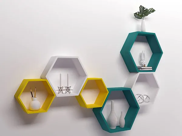 Premium_Quality_Hexagon_Wall_Shelf