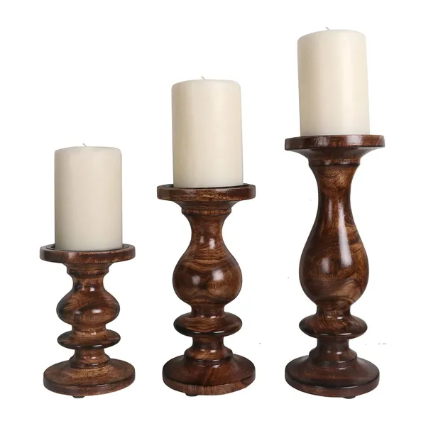 Premium_Quality_Wooden_Pillar_Candle_Holder_Set