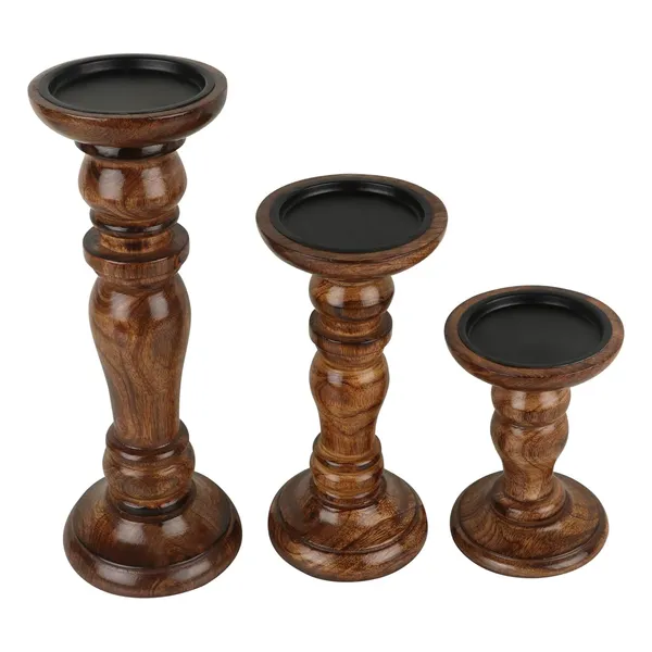 Premium_Quality_Wooden_Pillar_Candle_Holder_Set