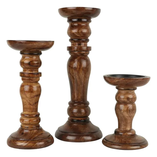 Premium_Quality_Wooden_Pillar_Candle_Holder_Set
