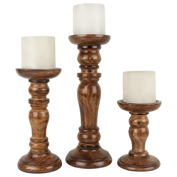 Premium_Quality_Wooden_Pillar_Candle_Holder_Set