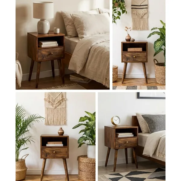 Premium_Quality_Wood_Bedside_Table_With_Drawer_And_Shelf