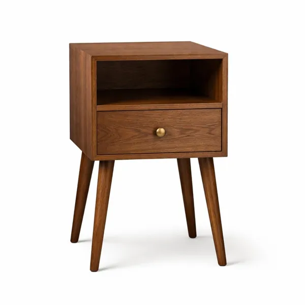 Premium_Quality_Wood_Bedside_Table_With_Drawer_And_Shelf