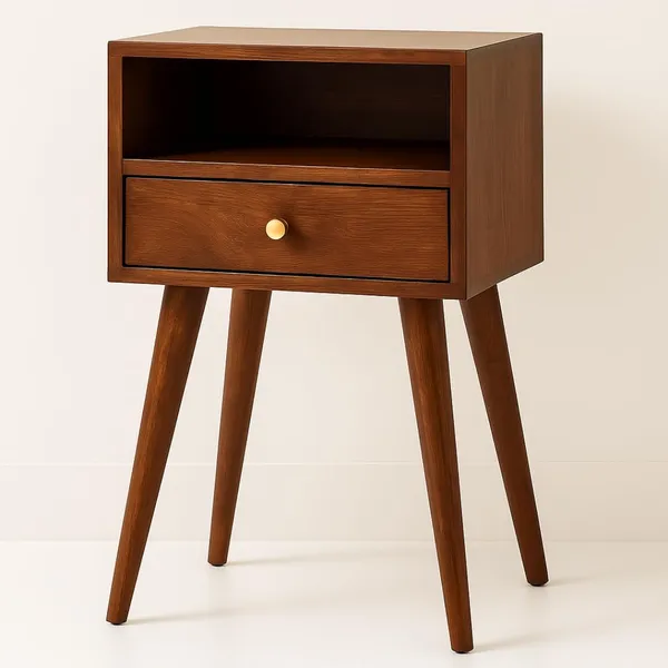 Premium_Quality_Wood_Bedside_Table_With_Drawer_And_Shelf