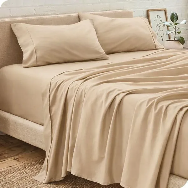 Beige_100%_Egyptian_Cotton_Solid_Premium_Flat_Sheet,_Pillowcase_Pack_Of_3