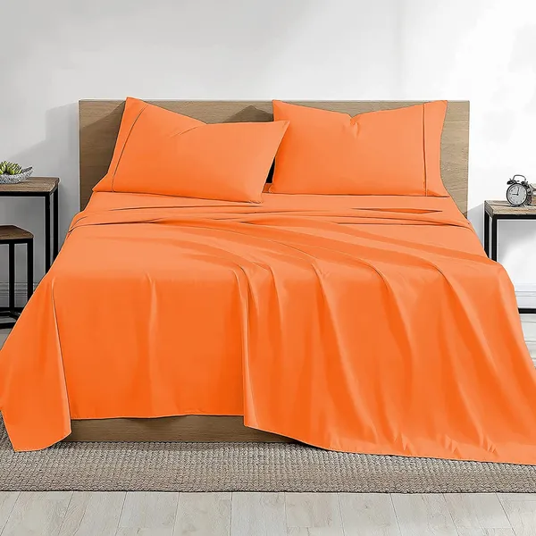 Orange_100%_Egyptian_Cotton_Solid_Premium_Flat_Sheet,_Pillowcase_Pack_Of_3