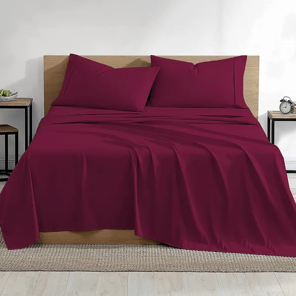 Wine_100%_Egyptian_Cotton_Solid_Premium_Flat_Sheet,_Pillowcase_Pack_Of_3