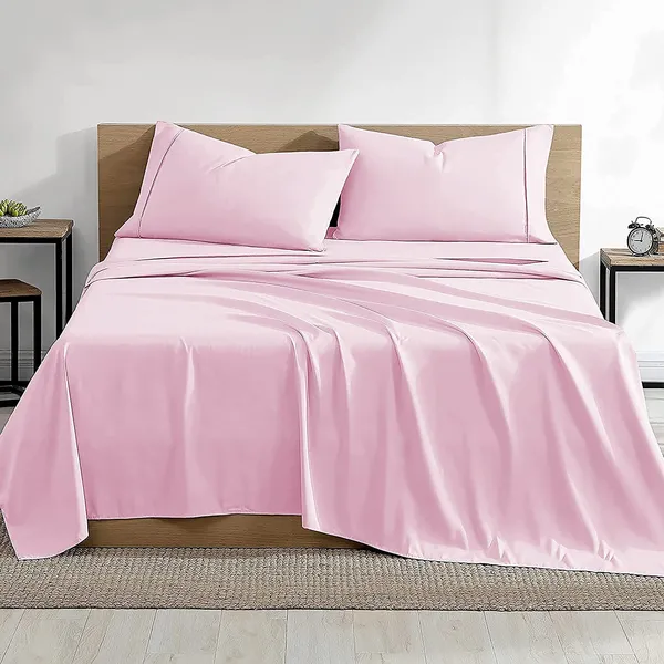 Pink_100%_Egyptian_Cotton_Solid_Premium_Flat_Sheet,_Pillowcase_Pack_Of_3