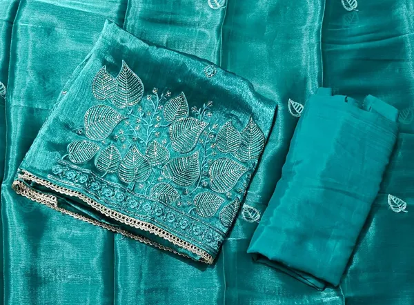 Product_Summary_Silk_Embroidery_Unstitched_Suit_With_Designer_Dupatta_Teal_Colour_Floral_Embroidery_Includes_Dupatta_Silk_Fabric_Women_S_Ethnic_Wear