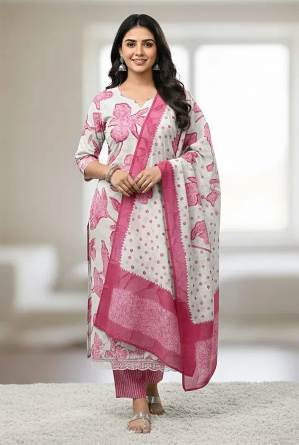 Women_S_Floral_Print_Salwar_Suit_Set_With_Dupatta_Pink_White_Pure_Cotton_Fabric_Chikankari_Work_Floral_Print_Unstitched_Fabric_Dupatta_Included