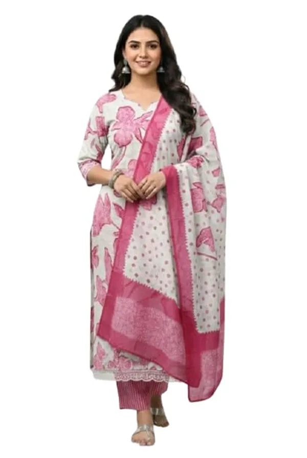 Women_S_Floral_Print_Salwar_Suit_Set_With_Dupatta_Pink_White_Pure_Cotton_Fabric_Chikankari_Work_Floral_Print_Unstitched_Fabric_Dupatta_Included