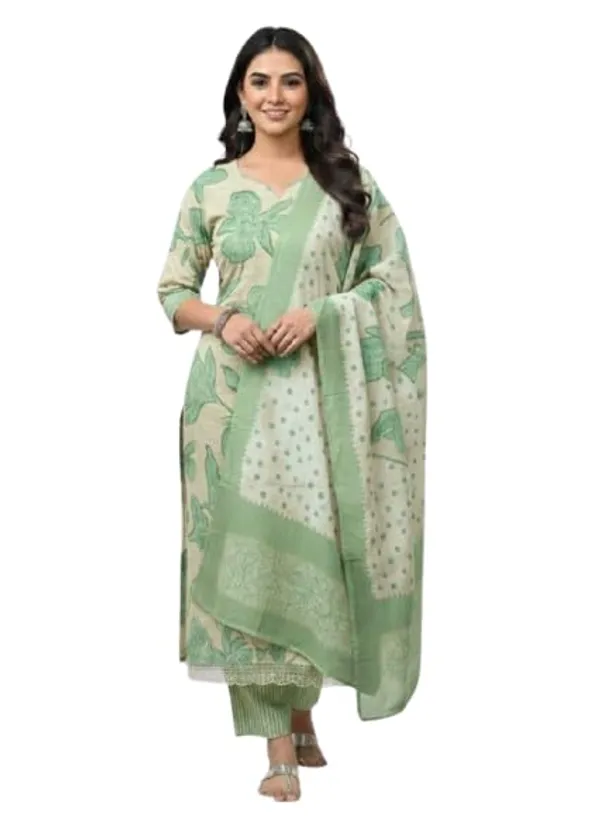 Women_S_Floral_Printed_Kurta_With_Palazzo_And_Dupatta_Set_Pure_Cotton_Fabric_Chikankari_Work_Floral_Print_Unstitched_Fabric_Dupatta_Included