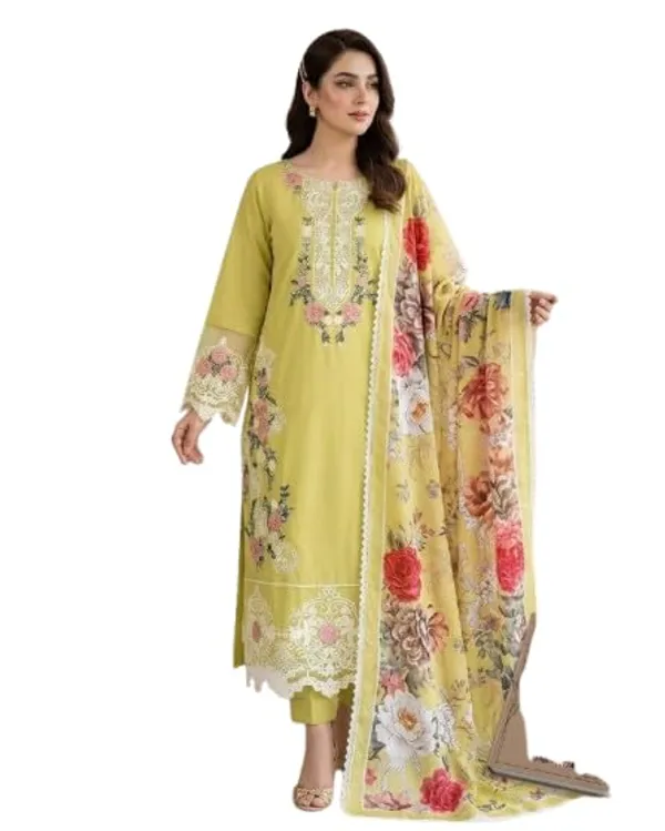 Unstitched_Embroidered_Cotton_Suit_Floral_Print_3_Piece_Set