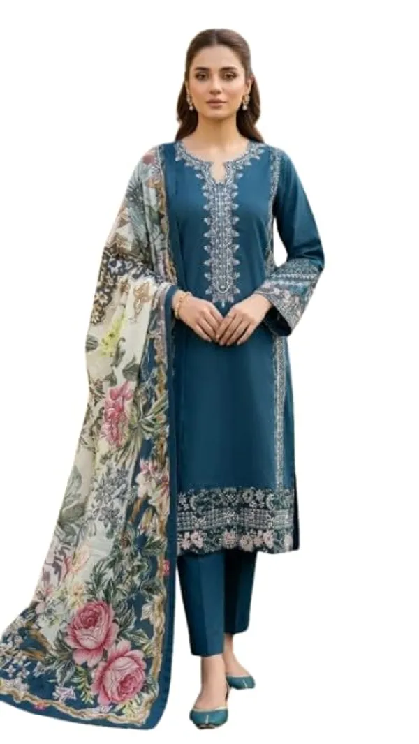 Unstitched_Embroidered_Cotton_Suit_Floral_Print_3_Piece_Set