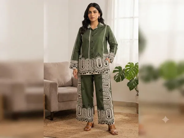 Poly_Chiffon_Printed_Coord_Set_For_Women_Printed_Design_Full_Sleeve_Shirt