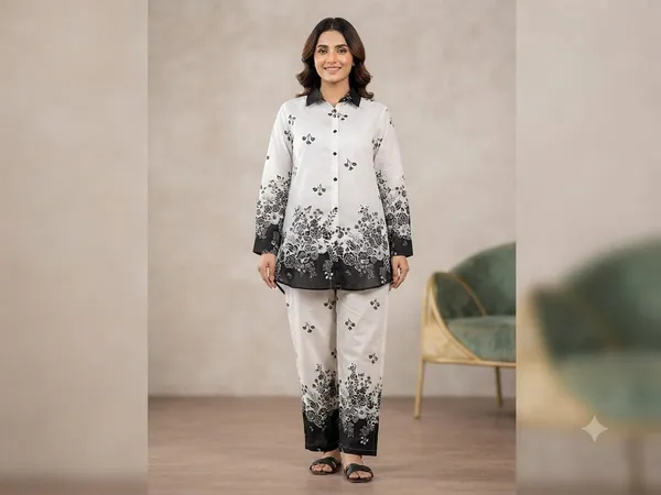 Poly_Chiffon_Printed_Coord_Set_For_Women_Floral_Print_Printed_Design_Full_Sleeve_Shirt