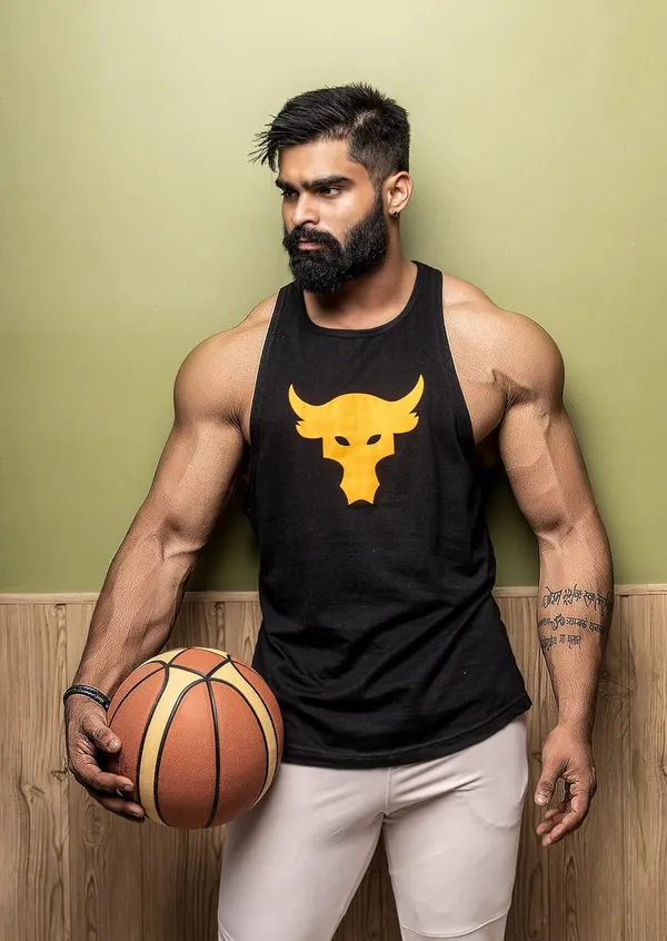 Black_Cotton_Round_Neck_Sleeveless_Super_Combed_Gym_Vest_For_Men