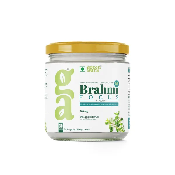Brahmi_Focus_Capsules_(30_Capsules)_|_Ayurvedic_Memory_Booster_&_Brain_Tonic_|_500mg_|_Bacopa_Monnieri_Extract_|_Enhances_Calm_Focus_&_Mental_Energy_|_Pure_Herbal,_No_Additives