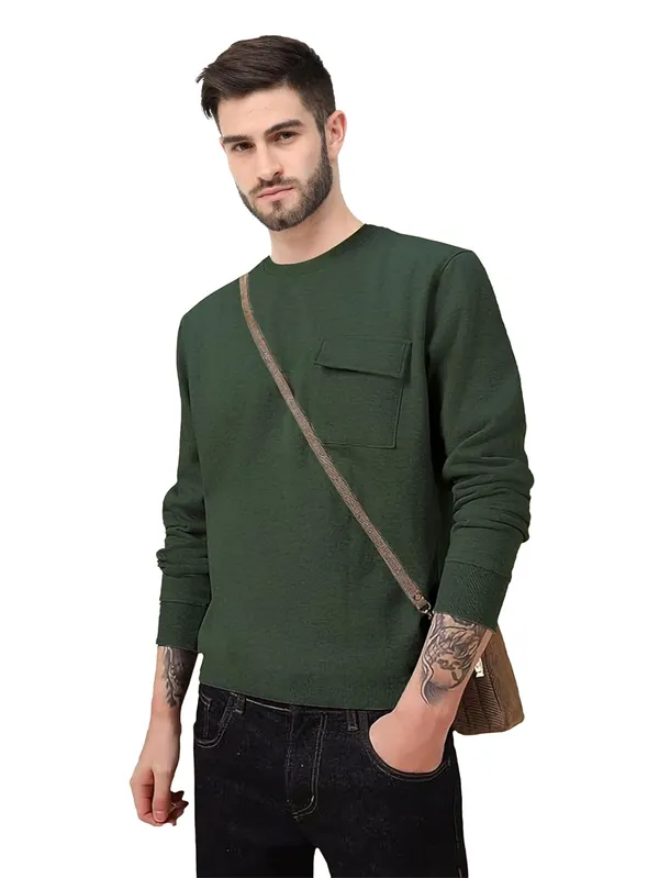 Olive_Full_Sleeve_T_Shirt_For_Men
