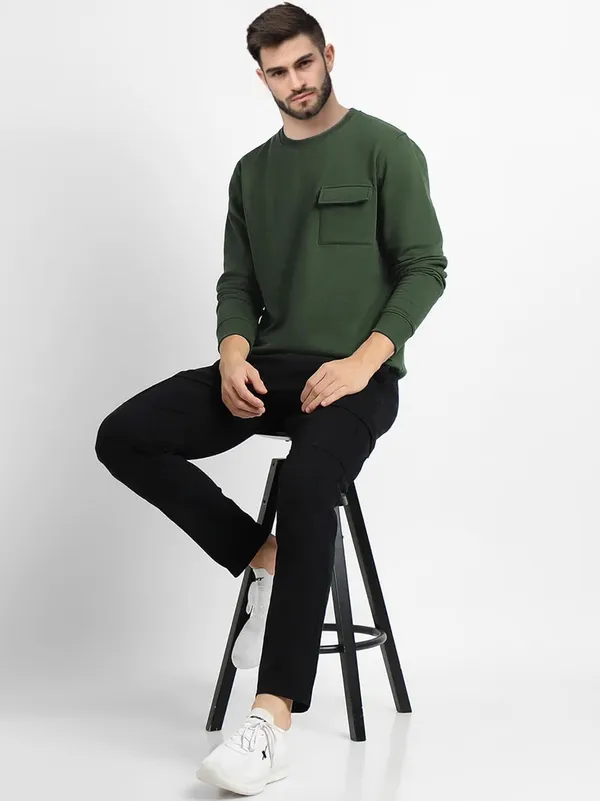 Olive_Full_Sleeve_T_Shirt_For_Men