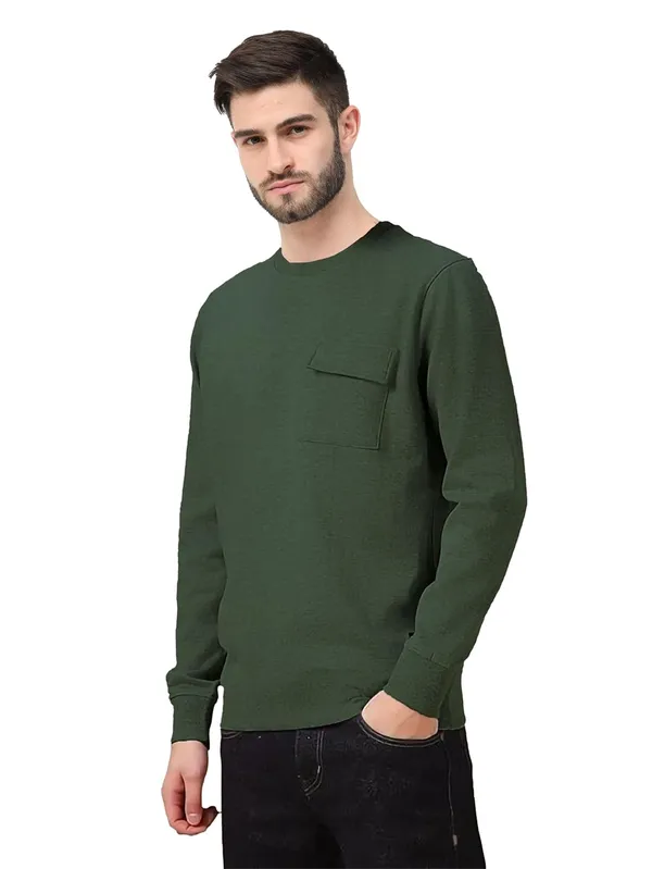 Olive_Full_Sleeve_T_Shirt_For_Men
