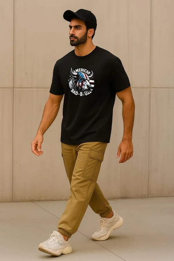 Black_Cotton_Blend_Printed_T_Shirt_For_Men