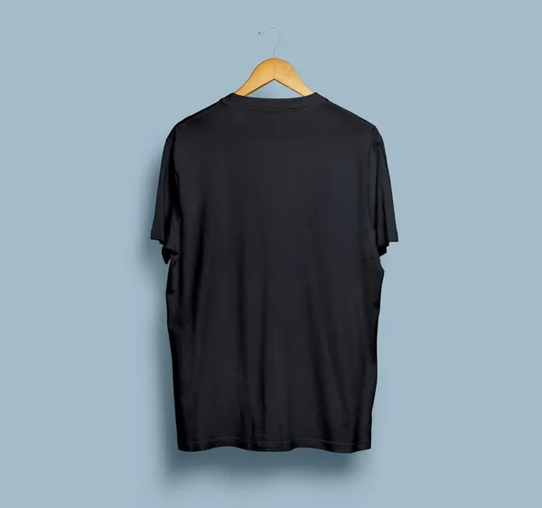 Black_Cotton_Blend_Printed_T_Shirt_For_Men