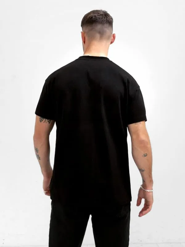 Black_Printed_Cotton_Round_Neck_Regular_Fit_Soft_And_Comtable_Trendy_Casual_Half_Sleeve_T_Shirt_For_Men