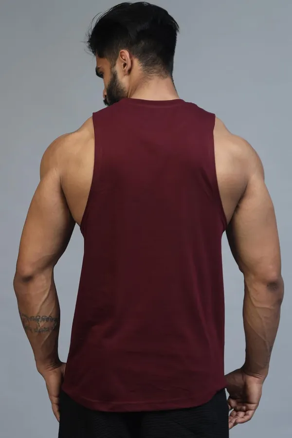 Maroon_Supper_Combed_Narrow_Shoulder_Gold_Finish_Sleeveless_Deep_Arm_Cut_Cotton_Vest_For_Men