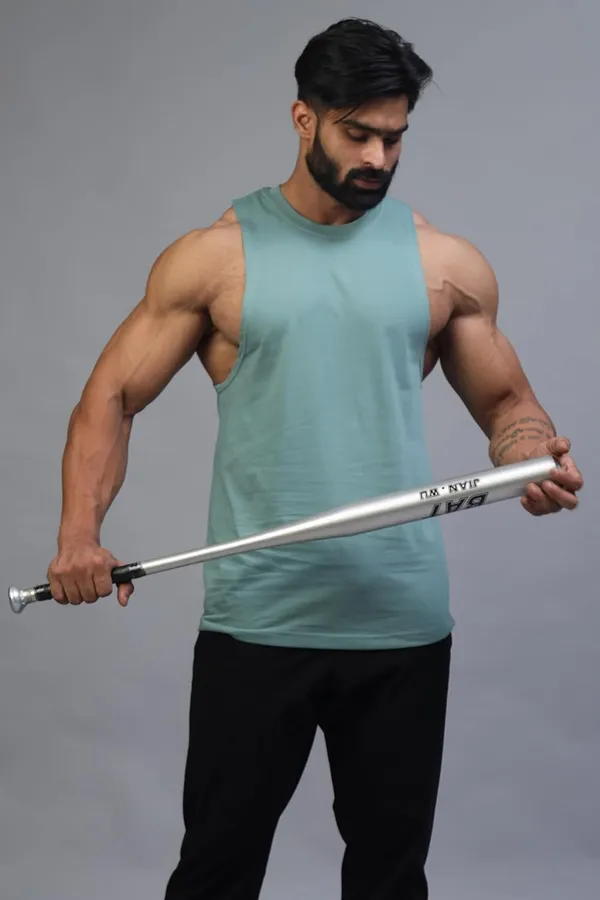 Teal_Blue_Supper_Combed_Narrow_Shoulder_Gold_Finish_Sleeveless_Deep_Arm_Cut_Cotton_Vest_For_Men