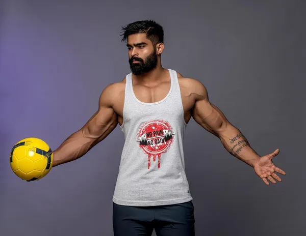 Grey_Cotton_Blend_Sleeveless_Regular_Fir_Gym_Vest_For_Men