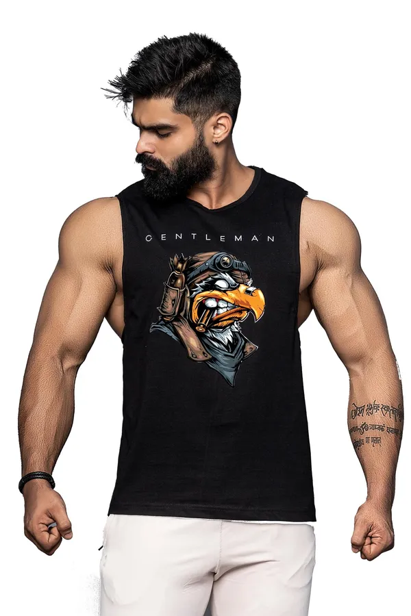 Black_Cotton_Sleeveless_Printed_Vest_For_Men