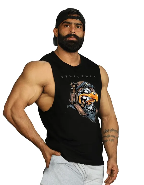 Black_Cotton_Sleeveless_Printed_Vest_For_Men