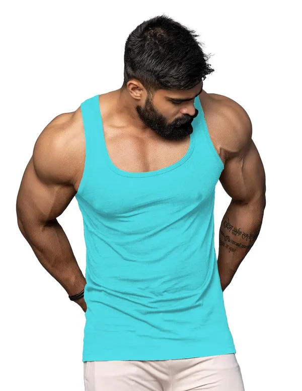 Aqua_Blue_Sleeveless_Gym_Vest_For_Men