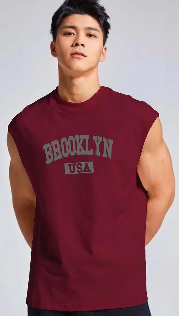 Maroon_Sleeveless_Tank_Top_Premium_Cotton_Blend_Muscle_Fit_Gym_Vest_For_Men