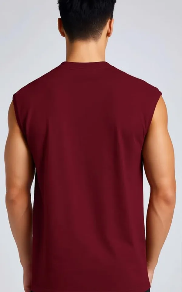 Maroon_Sleeveless_Tank_Top_Premium_Cotton_Blend_Muscle_Fit_Gym_Vest_For_Men