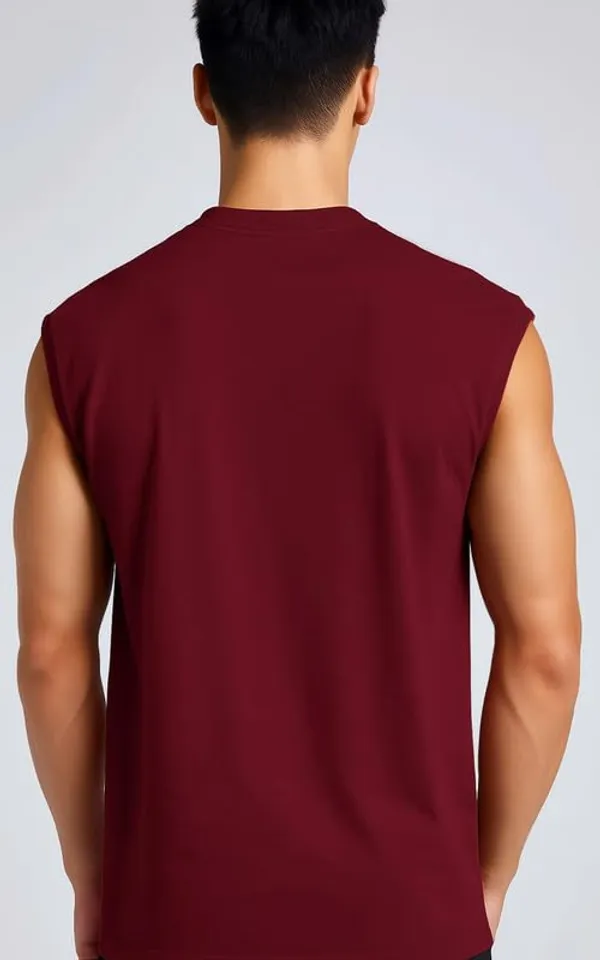 Maroon_Sleeveless_Tank_Top_Premium_Cotton_Blend_Muscle_Fit_Gym_Vest_For_Men