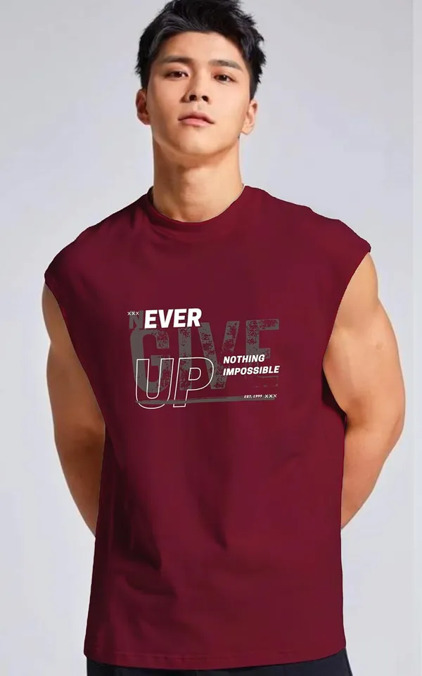Maroon_Sleeveless_Tank_Top_Premium_Cotton_Blend_Muscle_Fit_Gym_Vest_For_Men
