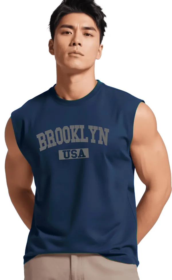 Navy_Sleeveless_Tank_Top_Premium_Cotton_Blend_Muscle_Fit_Gym_Vest_For_Men