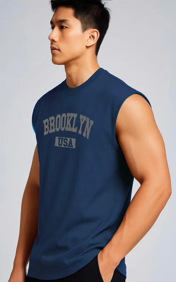 Navy_Sleeveless_Tank_Top_Premium_Cotton_Blend_Muscle_Fit_Gym_Vest_For_Men
