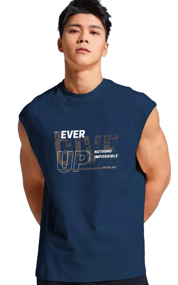 Navy_Sleeveless_Tank_Top_Premium_Cotton_Blend_Muscle_Fit_Gym_Vest_For_Men