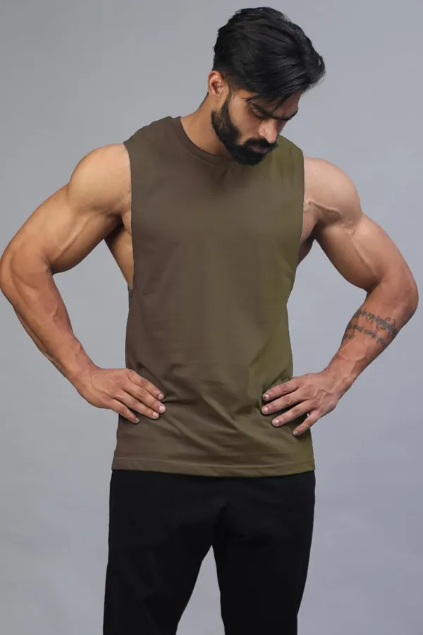 Dark_Green_Supper_Combed_Broad_Shoulder_Gold_Finish_Sleeveless_Deep_Arm_Cut_Cotton_Vest_For_Men