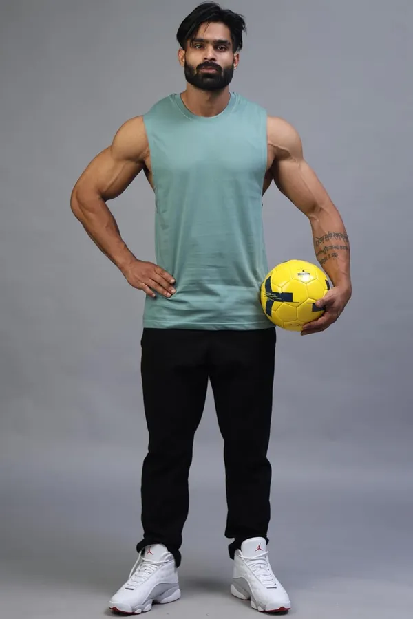 Teal_Blue_Supper_Combed_Broad_Shoulder_Gold_Finish_Sleeveless_Deep_Arm_Cut_Cotton_Vest_For_Men