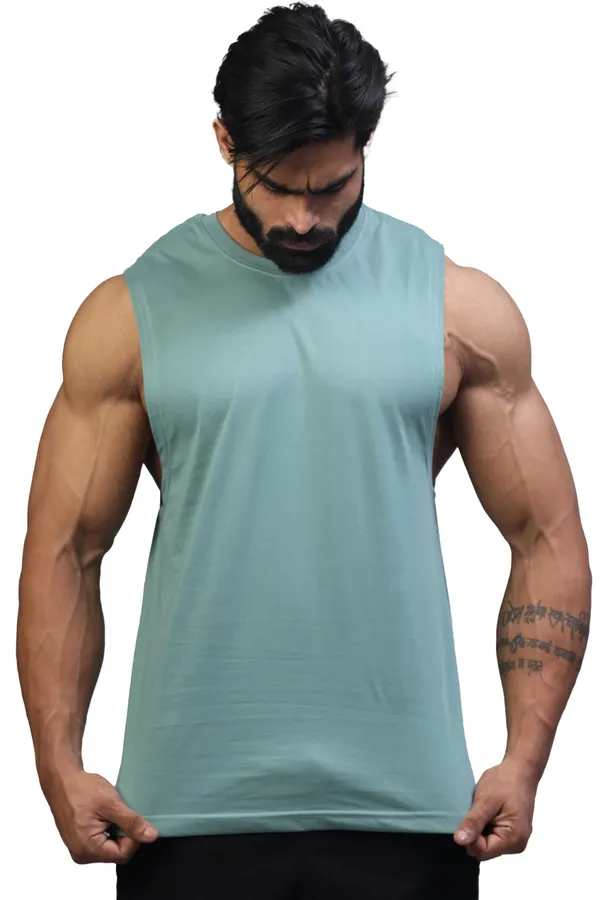 Teal_Blue_Supper_Combed_Broad_Shoulder_Gold_Finish_Sleeveless_Deep_Arm_Cut_Cotton_Vest_For_Men
