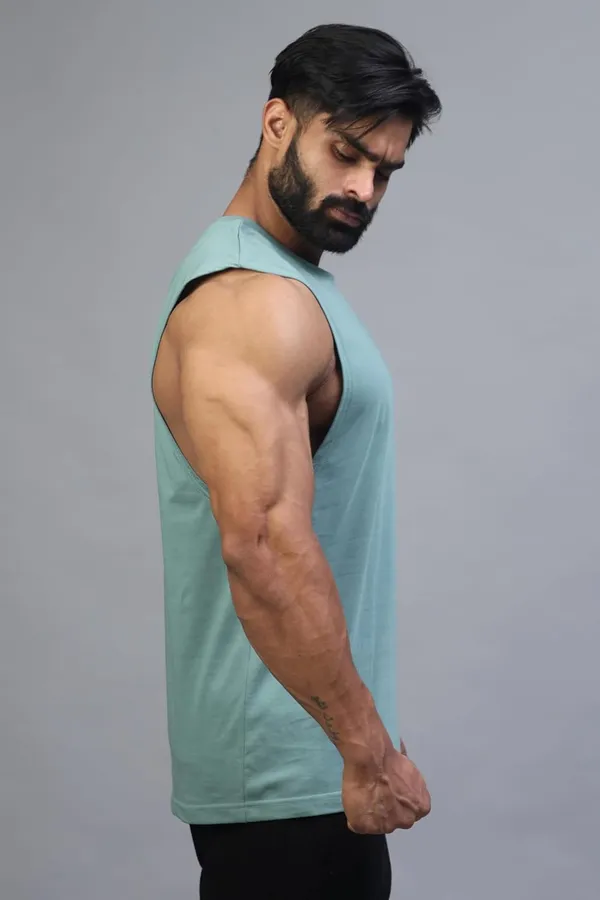 Teal_Blue_Supper_Combed_Broad_Shoulder_Gold_Finish_Sleeveless_Deep_Arm_Cut_Cotton_Vest_For_Men