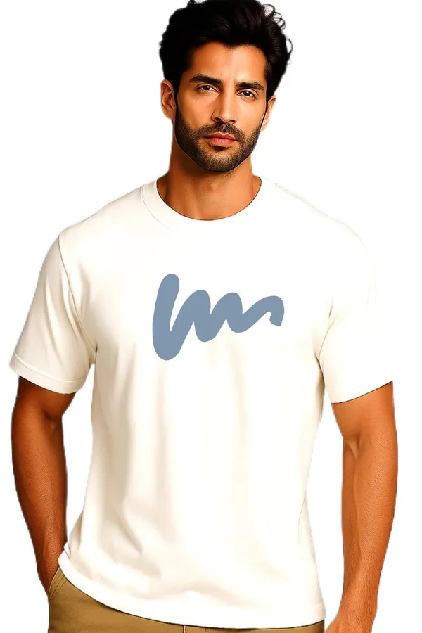 White_Cotton_Blend_Printed_T_Shirt_For_Men