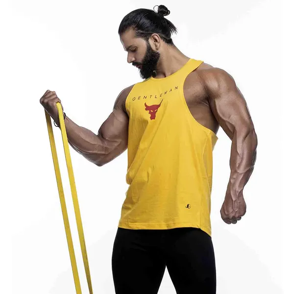 Yellow_Cotton_Printed_Loose_Fit_Vest_For_Men